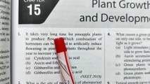 MCQ of NEET Plant growth and development