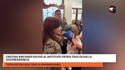 Cristina Kirchner volvió al Instituto Patria tras dejar la vicepresidencia