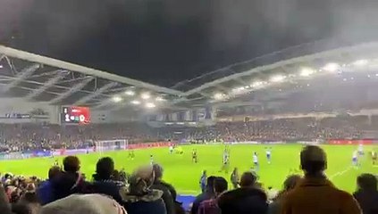 Brighton 1-0 Marseille: See the post-match scenes after Joao Pedro scores superb late winner in the Europa League