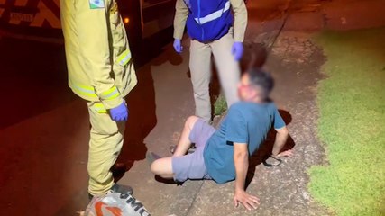 Homem é socorrido vítima de agressão na Rua Francisco Guaraná de Menezes