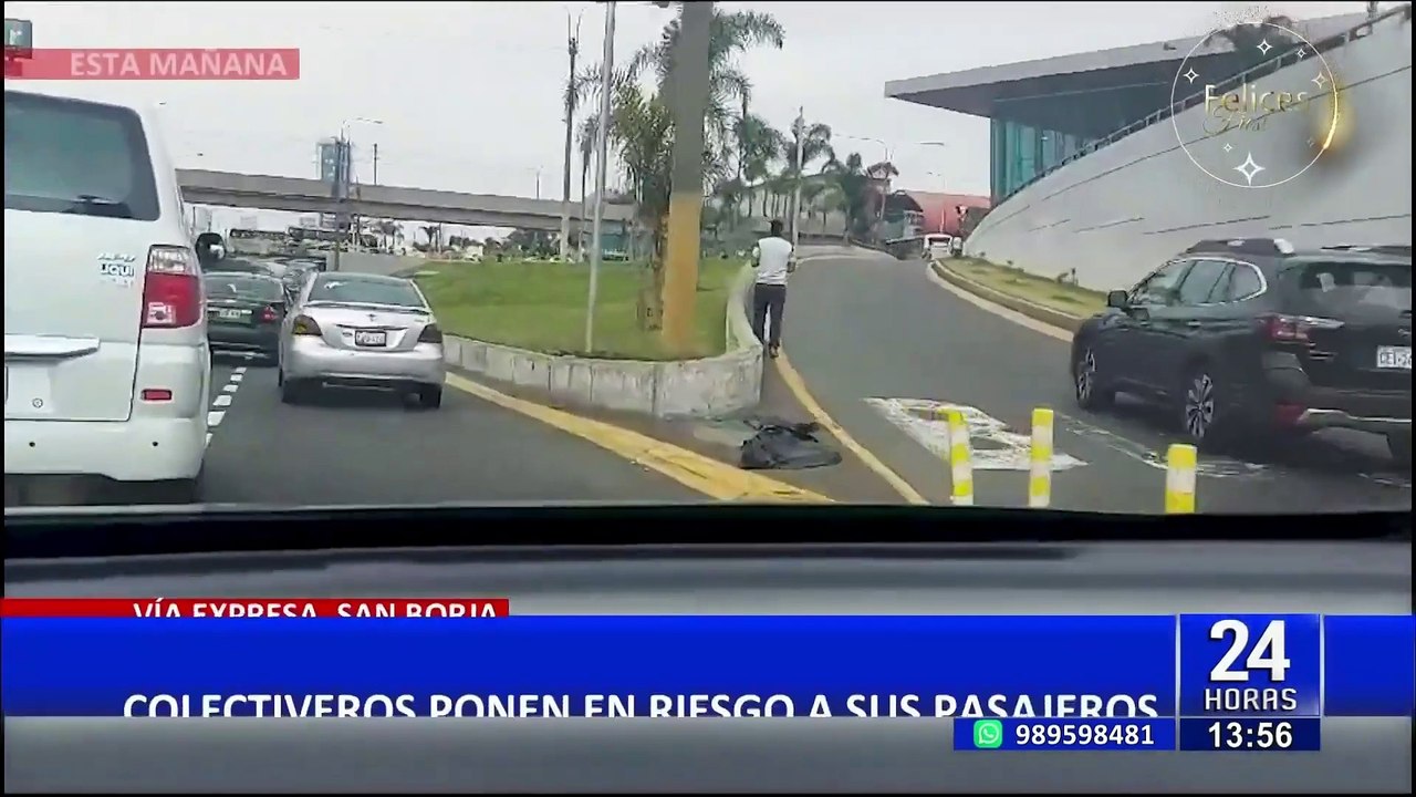 Javier Prado: Colectiveros dejan a pasajeros en plena avenida