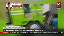 Carambola deja 6 personas heridas en la Autopista Veracruz-Puebla