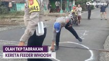 Polisi Olah TKP Tabrakan Kereta Feeder Whoosh dengan Minibus di Bandung Barat