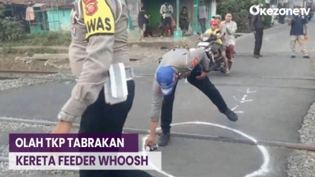 Polisi Olah TKP Tabrakan Kereta Feeder Whoosh dengan Minibus di Bandung Barat