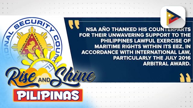 NSAs ng PH, U.S., at Japan, nagkaroon ng trilateral phone call kaugnay ng isyu sa West PH Sea