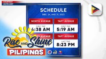 MRT-3, naglabas ng schedule ngayong Pasko at Bagong Taon