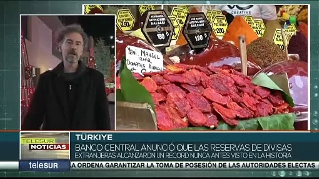 Türkiye: Banco nacional informó récord de reservas de divisas extranjeras