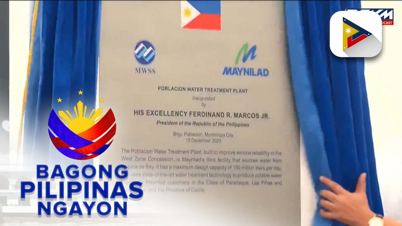 PBBM, pinangunahan ang inagurasyon ng water treatment plant sa Muntinlupa City