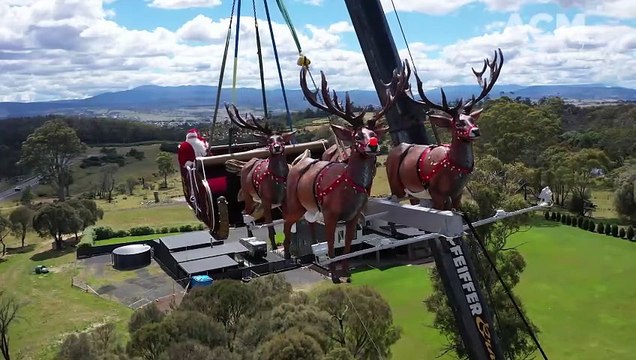 Santa's sleigh flying high over Launceston | The Examiner | December 2023