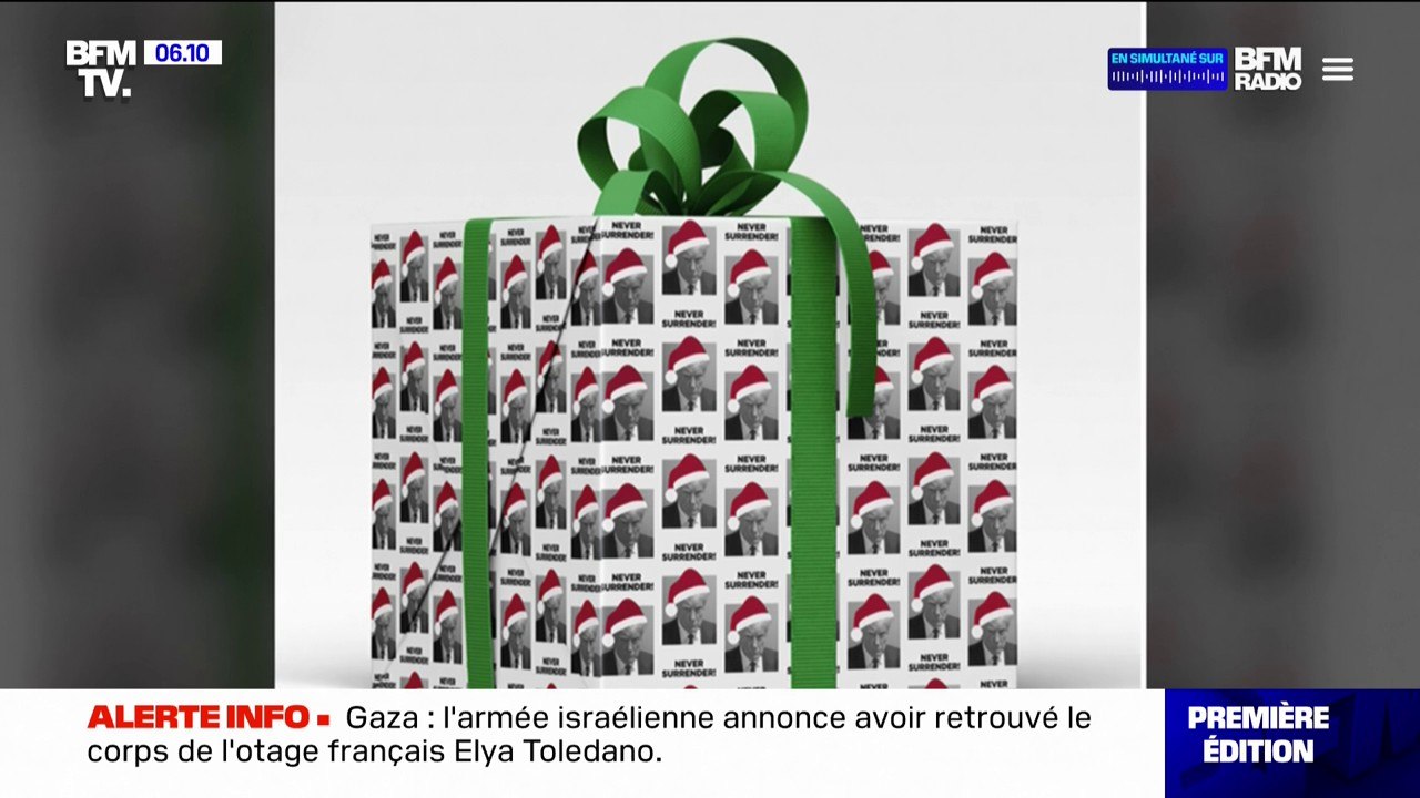 Du papier cadeau à l'effigie du "mugshot" de Donald Trump