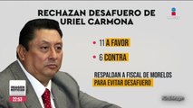 Congreso de Morelos rechaza el desafuero del fiscal Uriel Carmona