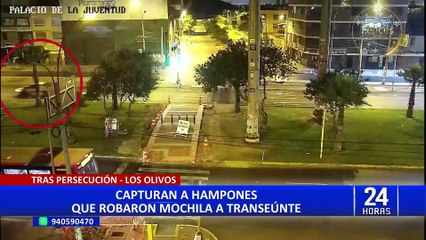 Los Olivos: tras persecución capturan a delincuentes que robaron mochila a transeúnte