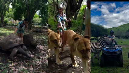 Hina Khan Mauritius Jungle में Lion Tail पकड़ते Video Viral, Funny Reaction Viral...| Boldsky