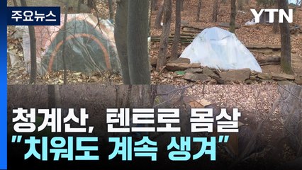 청계산 텐트로 몸살..."치워도 계속 생겨" / YTN