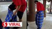 Man in shorts made to wear sarong before entering Kuala Selangor council office
