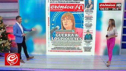 La "Guerra a los piquetes" en la tapa del Diario Crónica