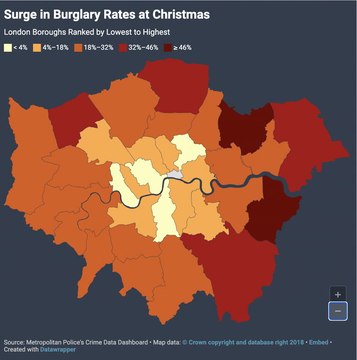 London boroughs with highest spike in Christmas burglaries revealed