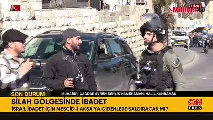 İşgalci askerlerin 'Cuma' kini! Canlı yayında gazeteci tekmelediler