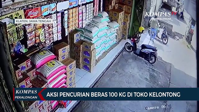 Viral! Pencuri Beras 100 Kg Terekam CCTV, Begini Aksinya