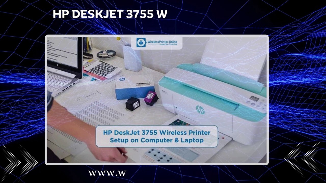 HP DeskJet 3755 Wireless Printer Setup on Computer and Laptop video