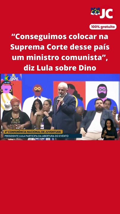 "Conseguimos colocar na Suprema Corte desse país um ministro comunista", diz Lula sobre Dino
