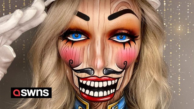 Make-up artist spends up to 18 hours transforming herself into festive characters