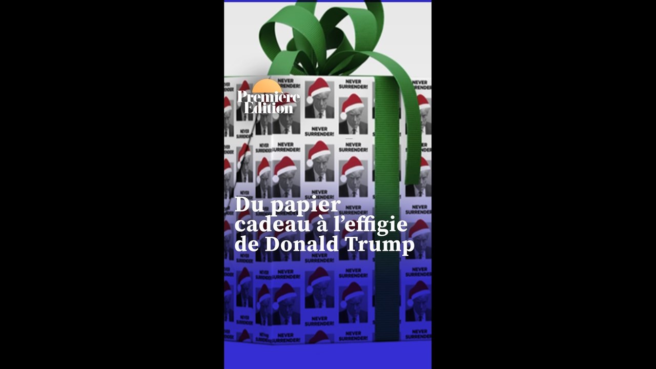 Du papier cadeau à l'effigie du "mugshot" de Donald Trump