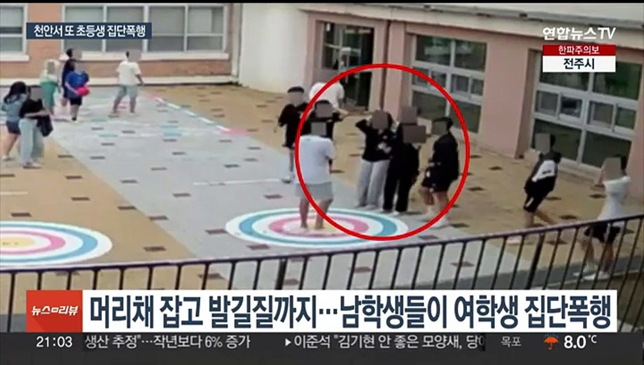 초등생들이 머리채 잡아 끌고 발길질…천안 초교서 여학생 집단폭행