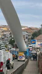Maneuvering a Massive Wind Turbine Blade Through Town