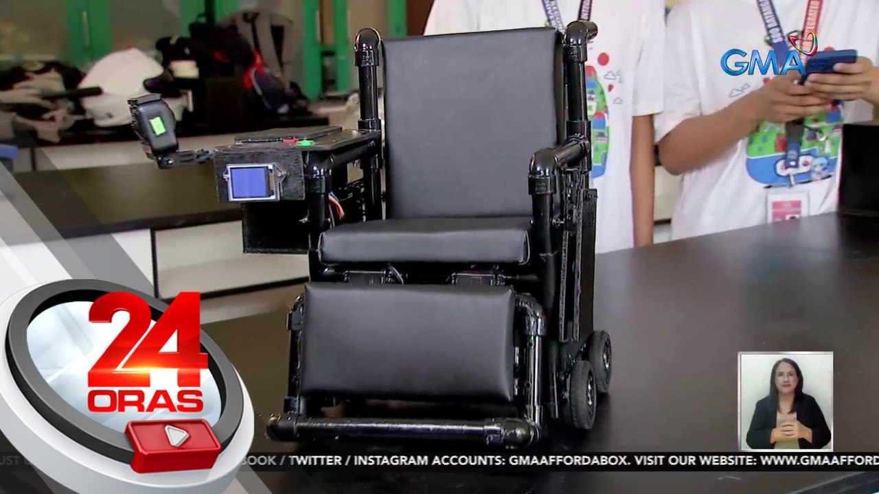 Prototype wheelchair ng 2 Pinoy Grade 12 students, wagi ng silver medal sa World Robot Games | 24 Oras