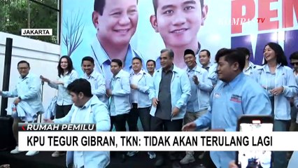 KPU Tegur Gibran Karena Aksi Ala Pemandu Sorak di Debat, TKN: Tidak Akan Terulang Lagi