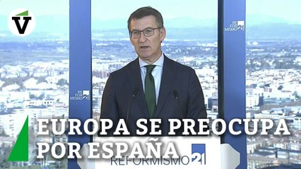 Feijóo: "La propaganda del Gobierno está dejando ya de colar en Europa"