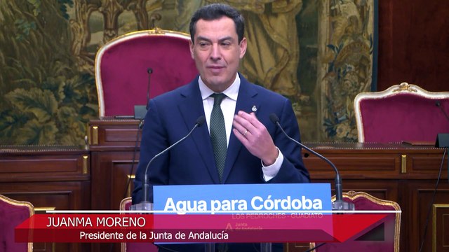 Moreno pide esfuerzo colectivo ante un problema muy serio de falta de agua en Andalucía