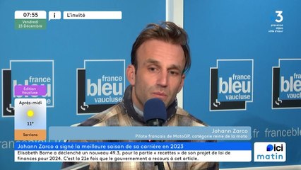 Johann Zarco invité de France Bleu Vaucluse