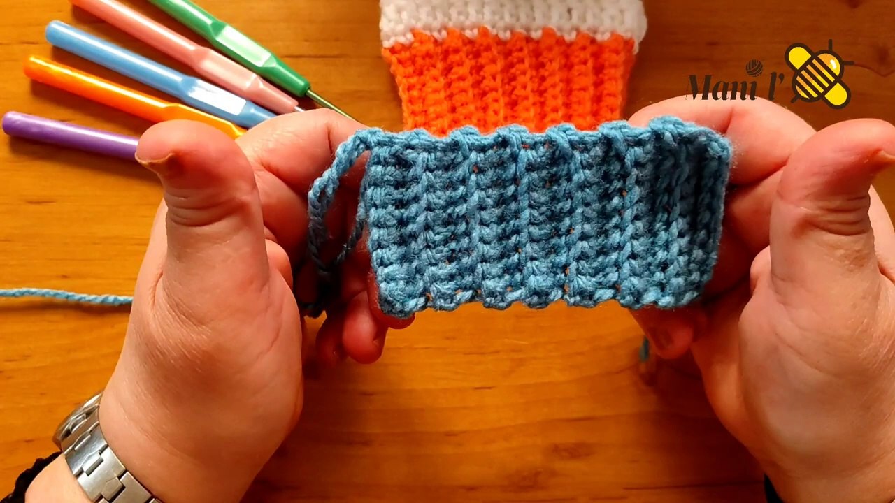 Crochet les côtes en mailles serrées