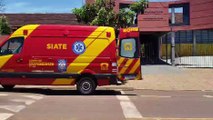 Bombeiros atendem vítima de queda no Bairro Santa Cruz, em Cascavel