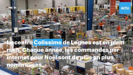 Rush de Noël dans le centre Colissimo de Lognes