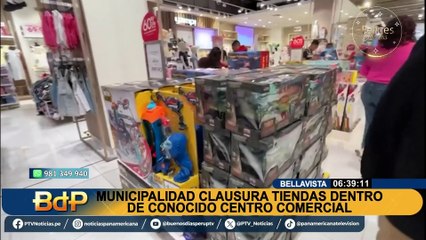 Bellavista: clausuran tiendas por departamento de centro comercial a pocos días de la Navidad