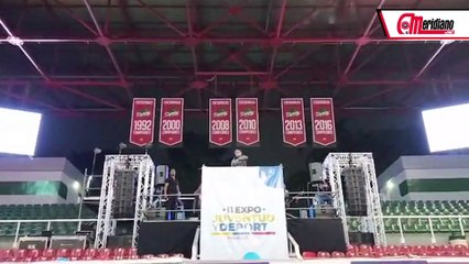 Juan Miguel, cantante venezolano en la II Expo Juventud y Deporte.