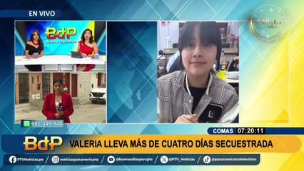 Secuestro en Comas: Valeria lleva más de cuatro días en cautiverio