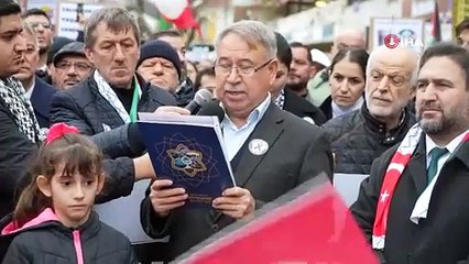 Edirneliler Filistin için sokaklara döküldü