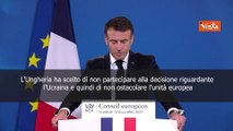 Negoziati Ucraina, Macron: Ungheria non partecipando al voto non ha minato unit? dell'Ue