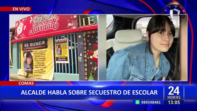 Alcalde de Comas exige mayor celeridad a las autoridades para encontrar a Valeria