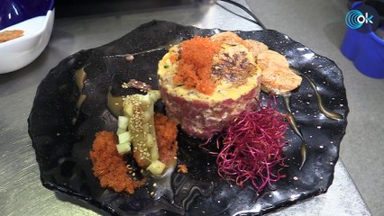 Así es como se prepara el tartar de atún del restaurante Montes de Galicia