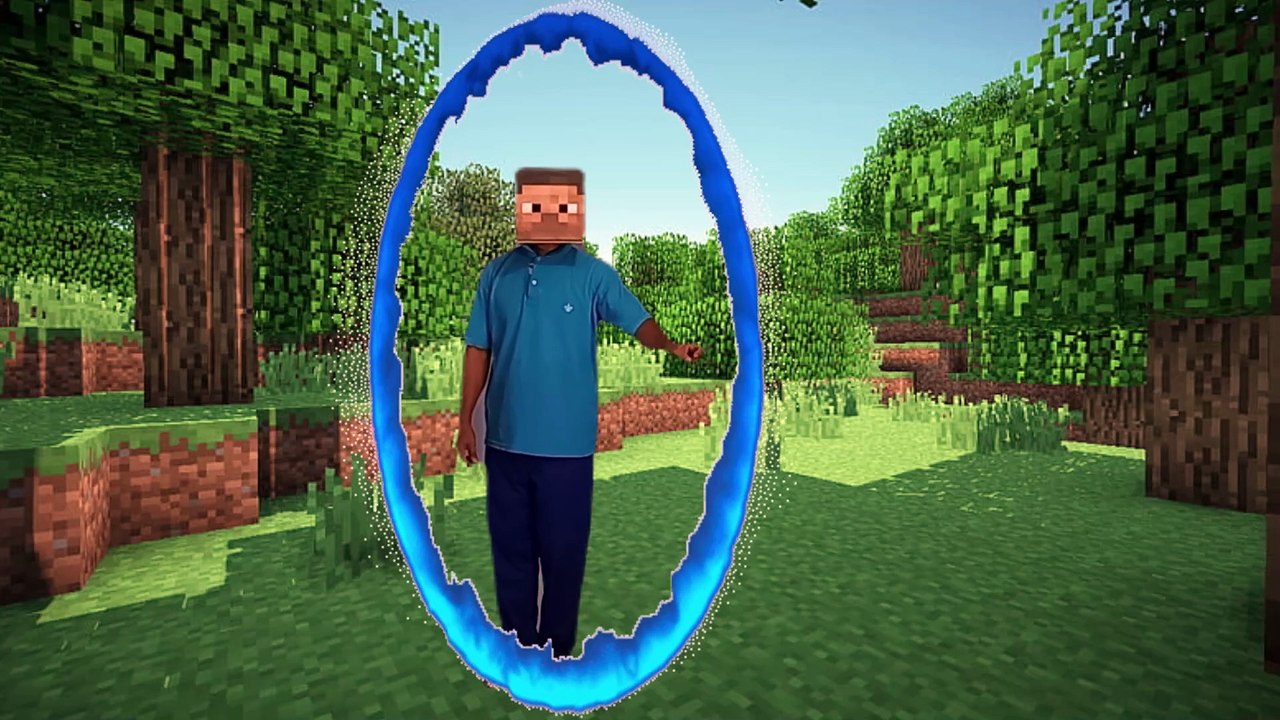 Steve e portal  secreto no mumdo minecraft