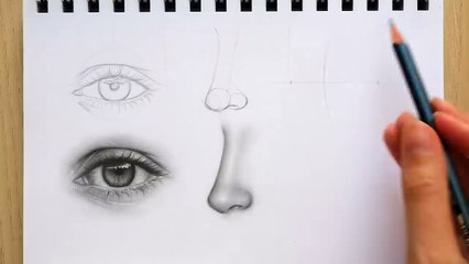 Get GREAT at Drawing FACE Parts (Eye, Nose and Lips) - Practice with me!