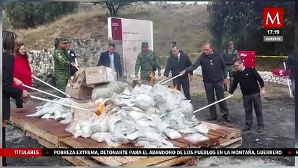 Militares llevan acabo el segundo proceso de destrucción de narcóticos en Edomex