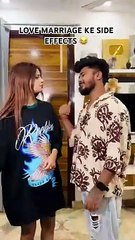 LOVE MARRIAGE KE SIDE EFFECTS  #ytshorts #couplegoals #comedy #funny #trending
