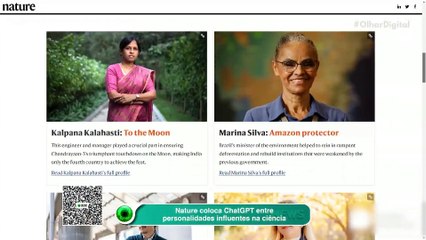 Nature coloca ChatGPT entre personalidades influentes na ciência