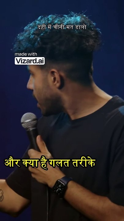 Stand-up comedian on curd